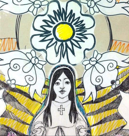San Marcos TX Artist's Ambitious Silk Painting Celebrates Our Lady Of Guadalupe