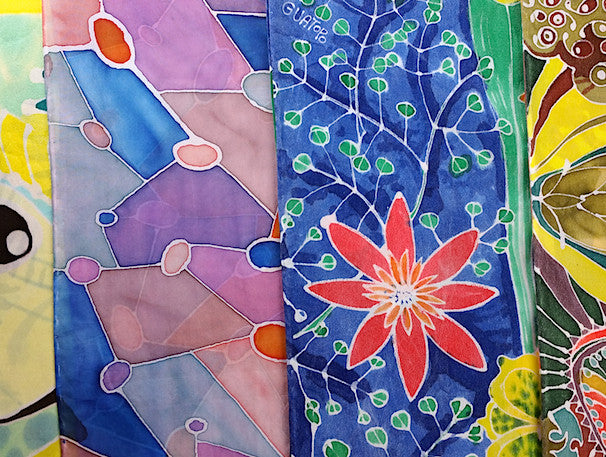 Hand-painted Silk Scarves